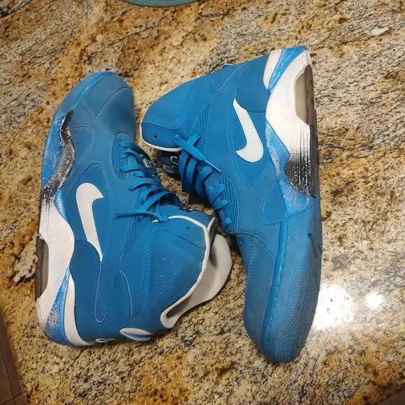 Nike Air Force 180 Mid Barkley Photo Blue White 537330-400 Men's Size 15